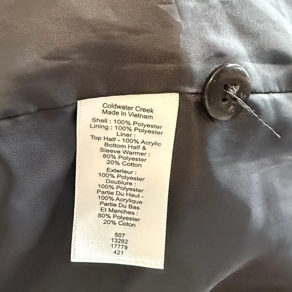 Coldwater Creek Black Hooded All Season Trench Coat Pocket Jacket, S - Picture 8 of 8